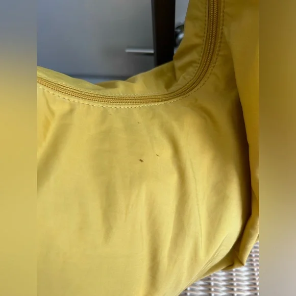 Hobo shoulder bag in nylon and leather, hobo slouchy purse cotton purse everyday - Picture 3 of 8